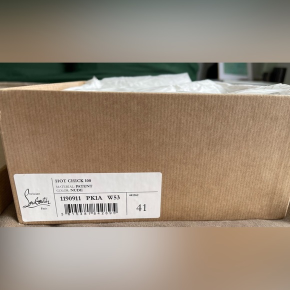 Christian Louboutin Hot Chick 100mm Size 41 in Patent Nude - Picture 7 of 8